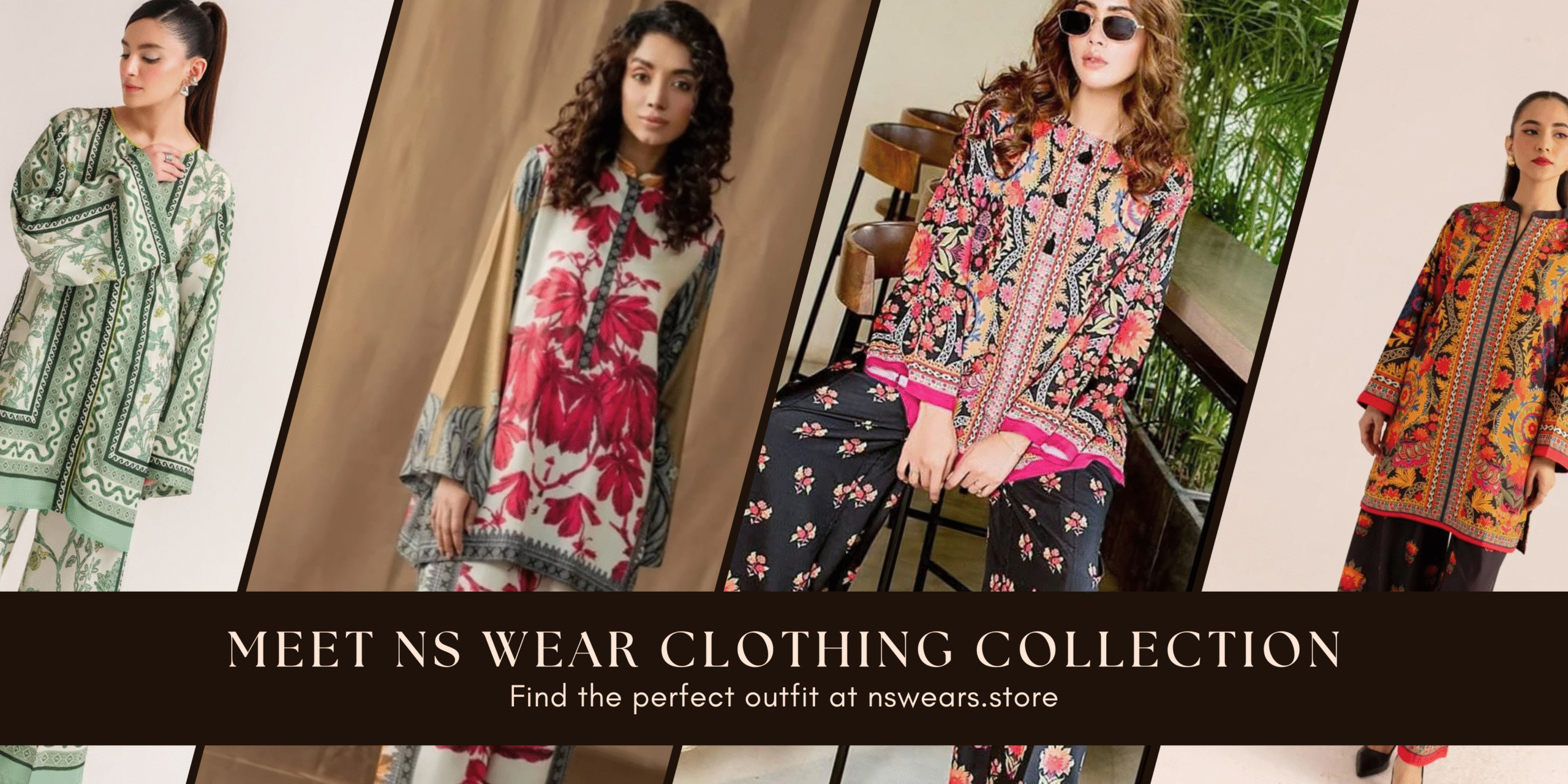 Beige Aesthetic Fashion Clothing Collection Medium Banner