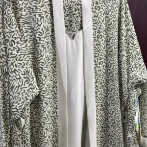 Layered Printed Coat Abaya Set