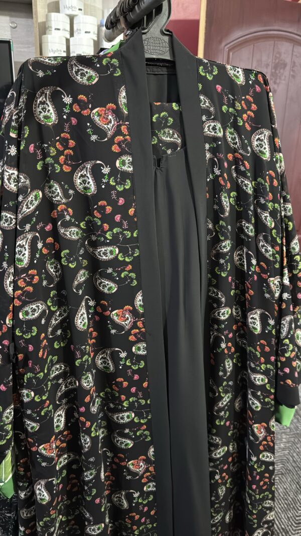 2-Piece Printed Gown Abaya
