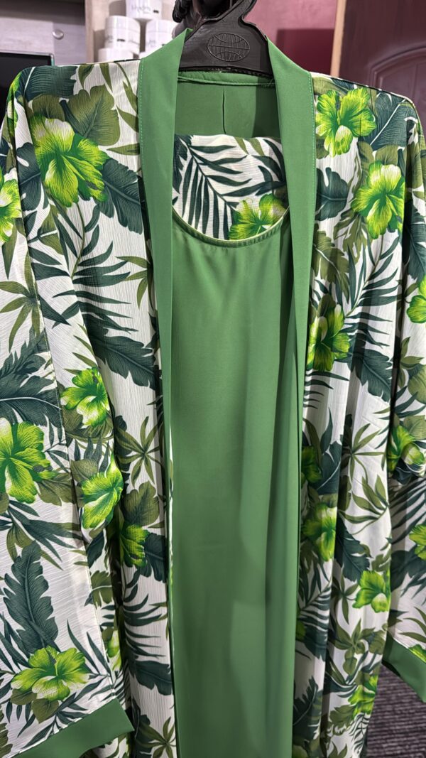 Printed Coat Seperate Inner Gown Abaya😍😍😍