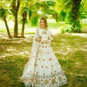 Floral Royalty Anarkali stitched