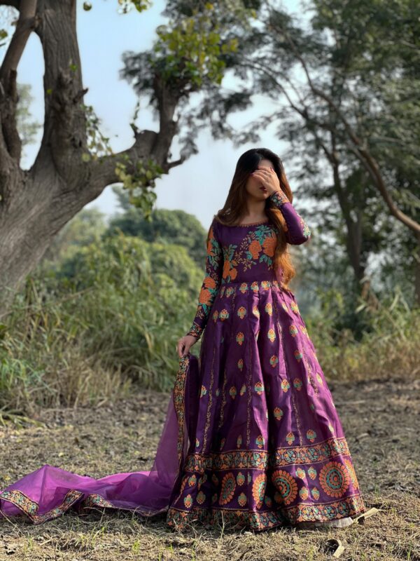 Floral Royalty Anarkali stitched - Image 7