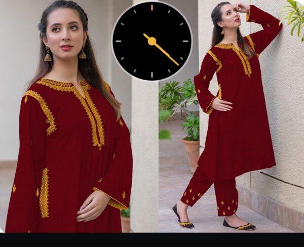 Pocket Style Embroidered 2Piece - Image 3
