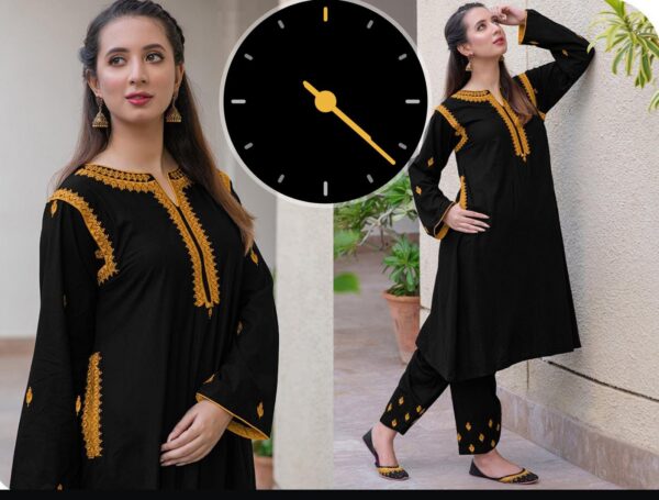 Pocket Style Embroidered 2Piece