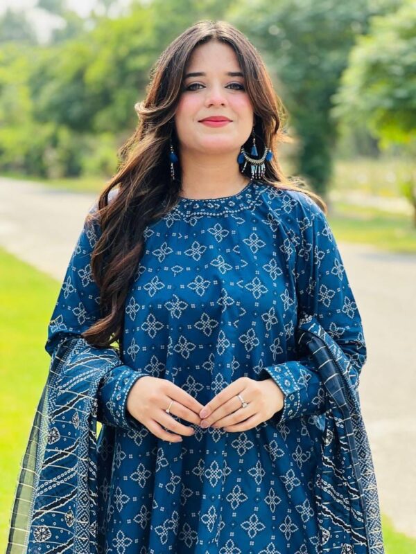 BERRY🫐 3PC SUIT WITH FARSI SALWAR - Image 8