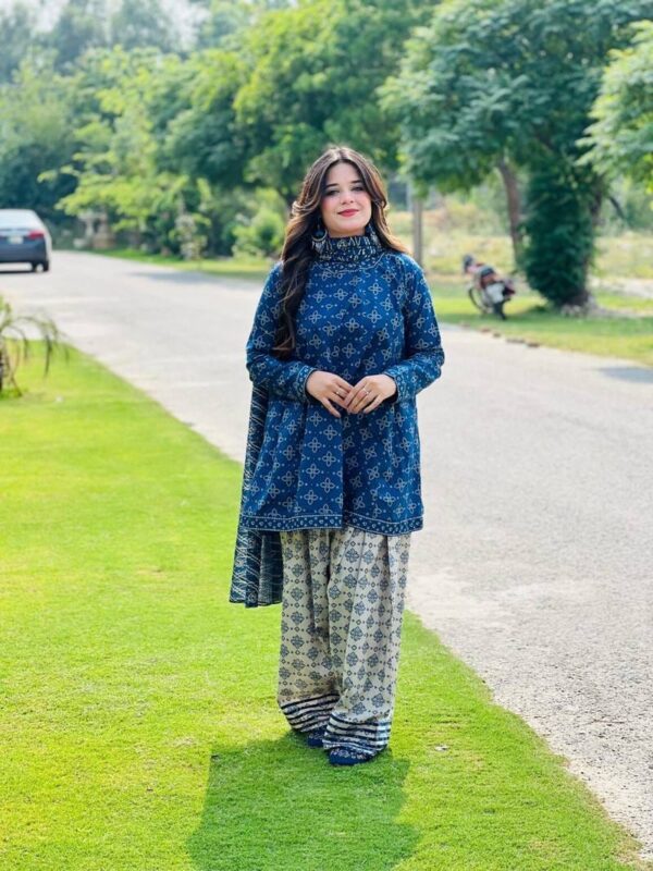 BERRY🫐 3PC SUIT WITH FARSI SALWAR