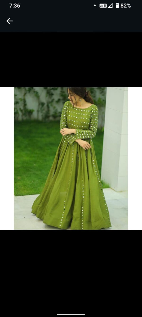 Mehndi Glow – Green Embroidered Ensemble - Image 2