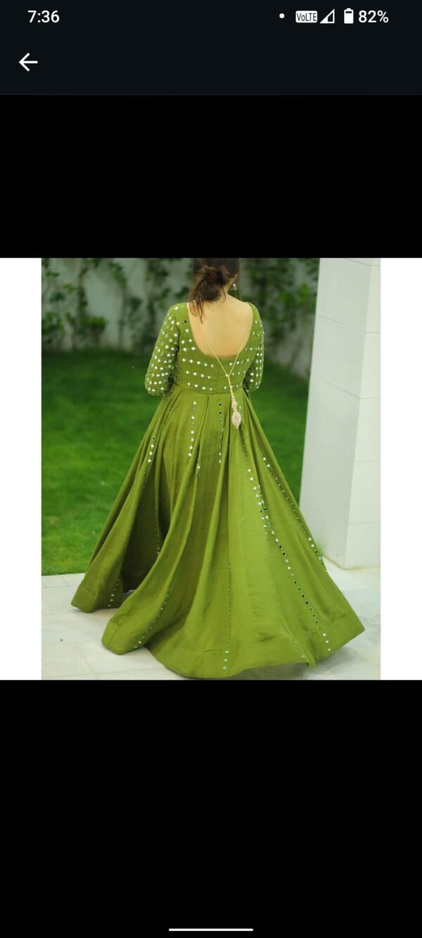 Mehndi Glow – Green Embroidered Ensemble - Image 3