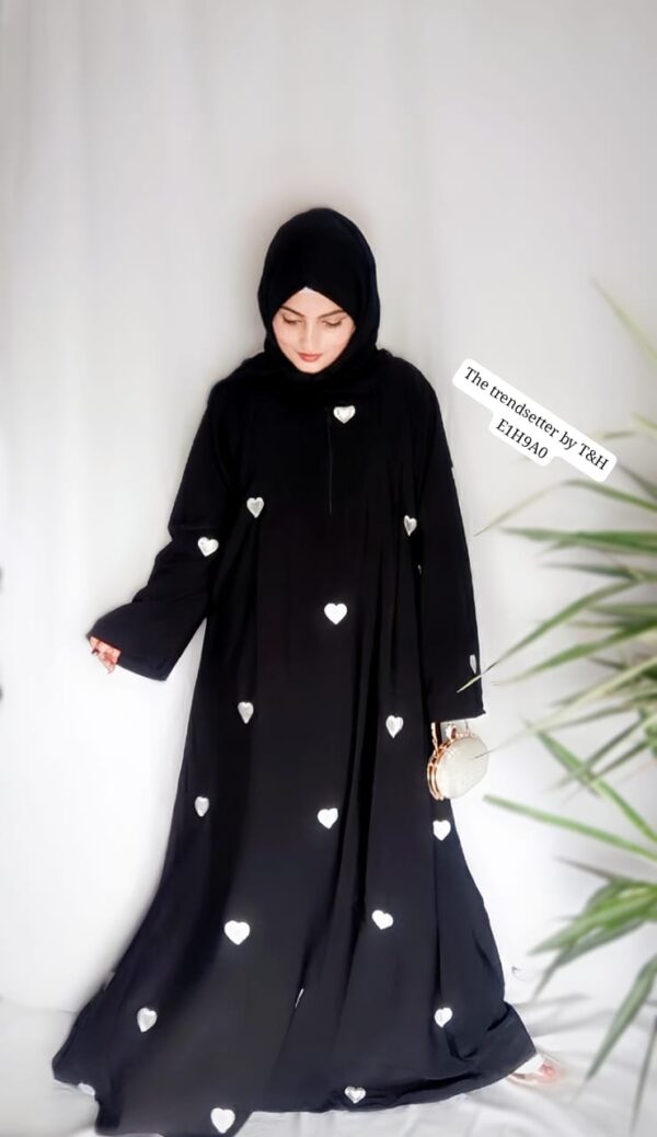 The trendsetter  Article embroidered maxi abaya - Image 2